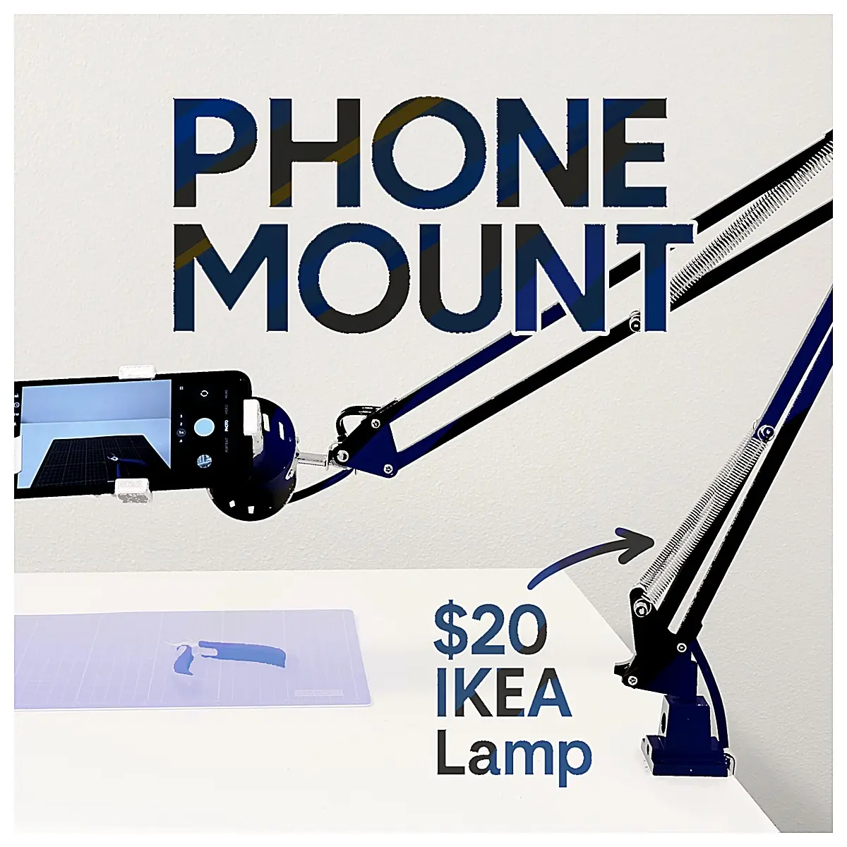 Desk Arm Phone Holder Adapter Adjustable Mount Phone Stand Accessory Arm Support Mobile Holder Stabilizer Desk Phone Holder