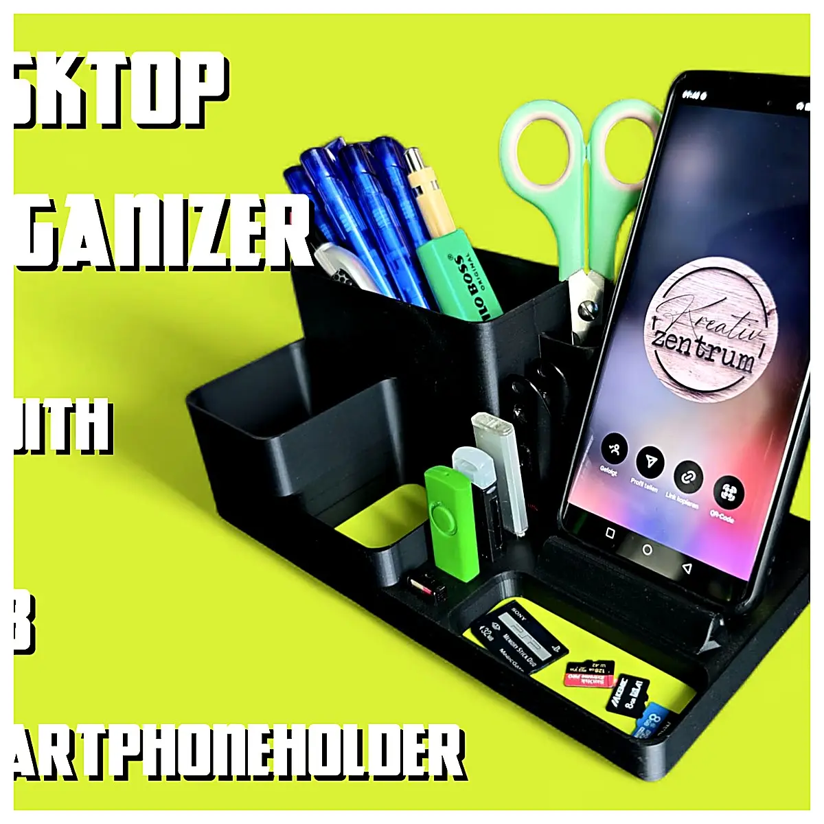 Desktop Organizer Phone Stand Desk Accessory Mobile Holder Shelf Support Bracket Stabilizer for Phone Tablet