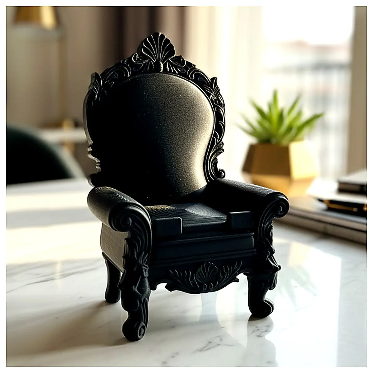 King Throne Phone Stand Desktop Holder Mobile Stand Smartphone Holder 360 Rotation TV Viewing Support