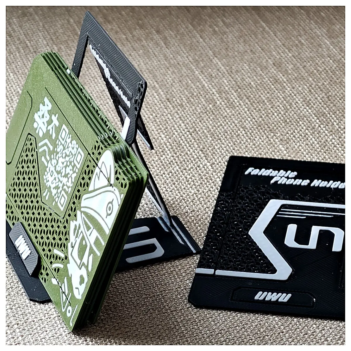 Foldable Business Card Holder with Phone Stand Creative Card Case Mobile Card Sleeve Portable Card Box Business Card Clip Phone Card Stand