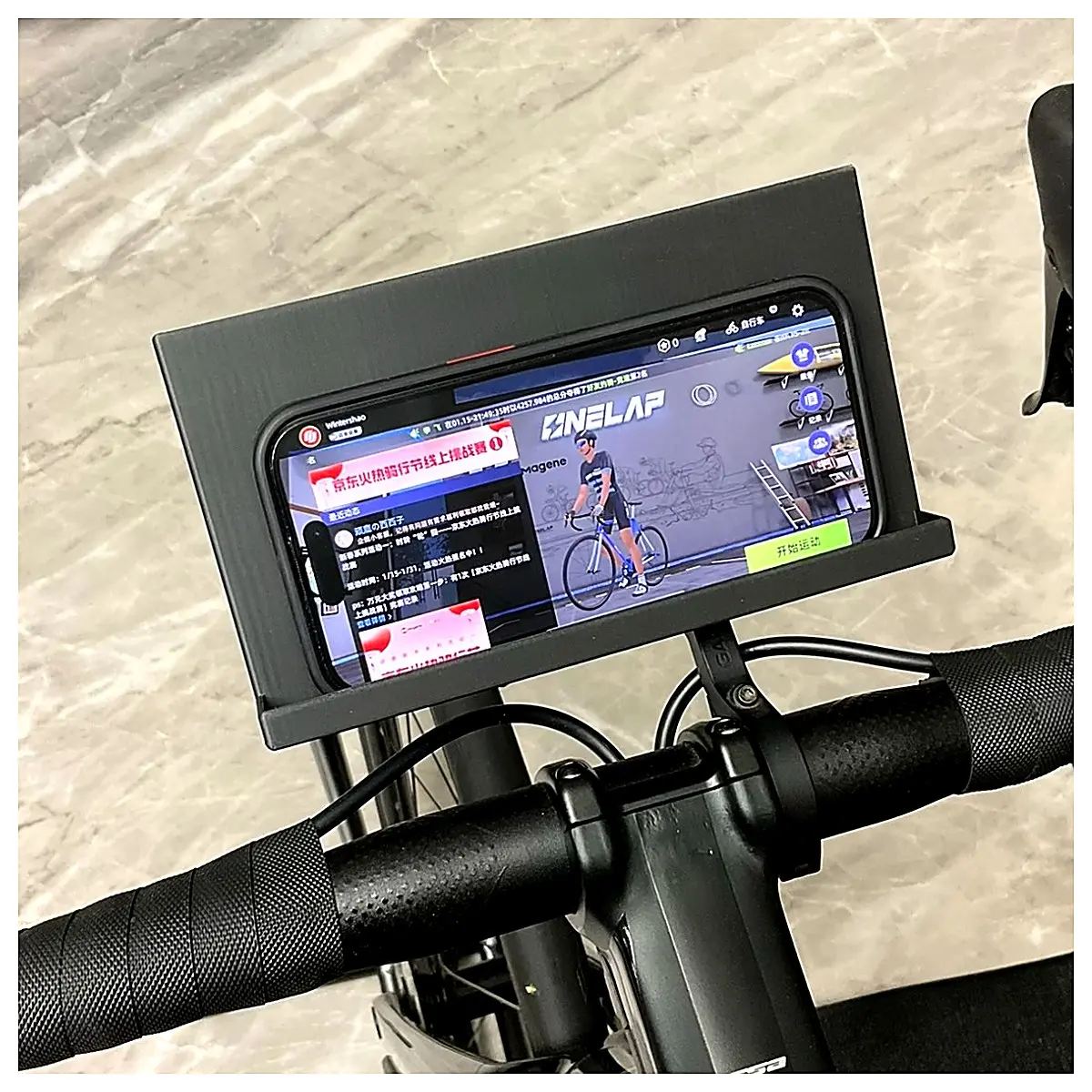 Road Bike Trainer Phone Mount Speedometer Seat Mount Accessory Cycling Holder Bracket Mobile Support Fitness Equipment