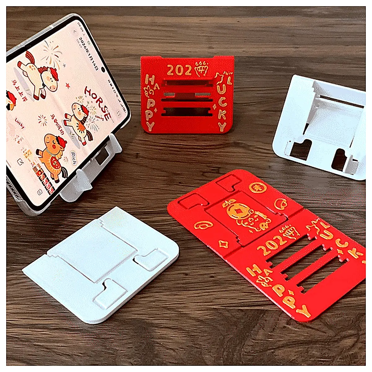 Creative Folding Phone Stand Card Portable Stand Mobile Tablet Holder Phone Stand Desk Stand Office Stand Creative Stand