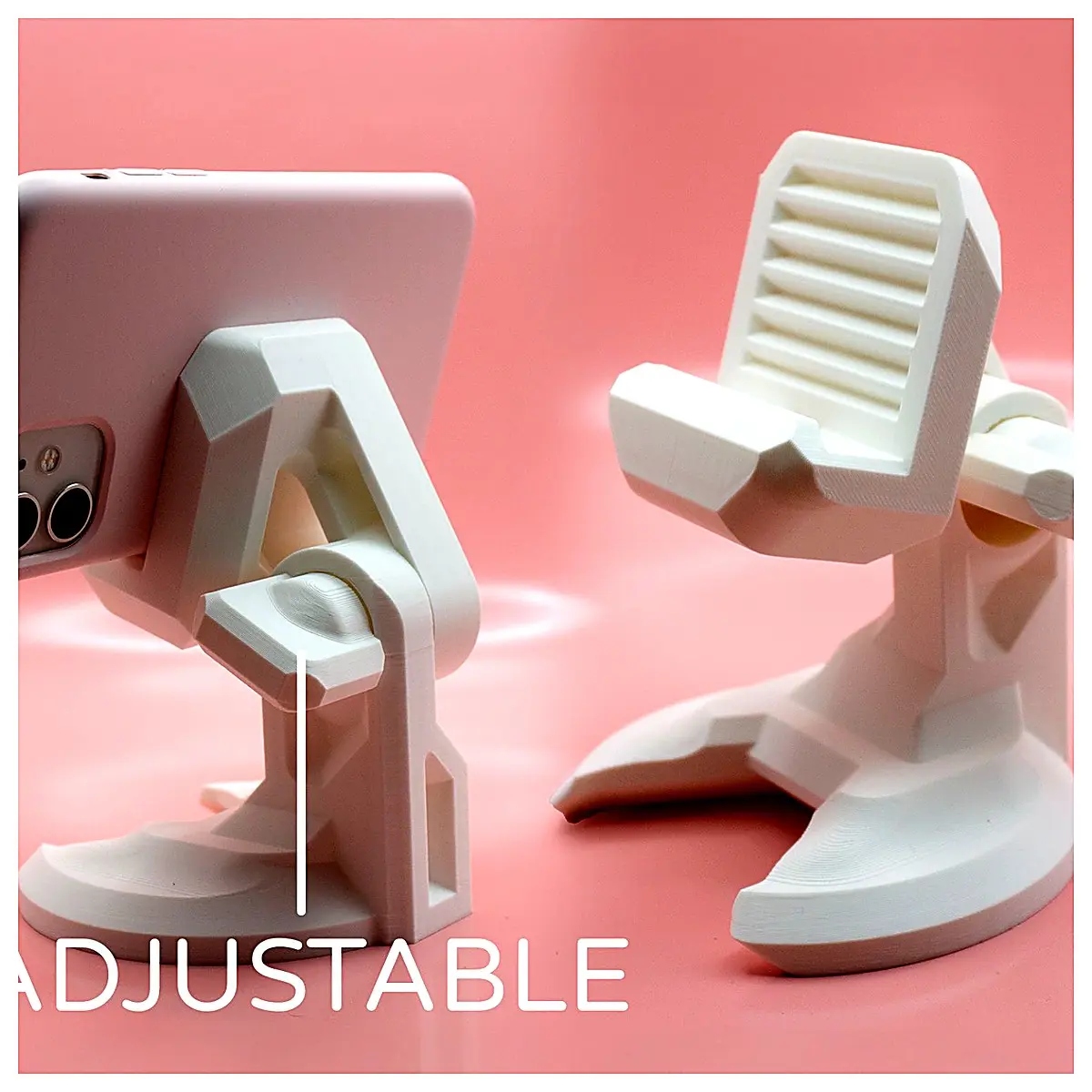 U Shaped Phone Stand 360 Rotation Adjustable Angle Mobile Holder Phone Accessory Desktop Stand Phone Stabilizer Compatible with All Phones