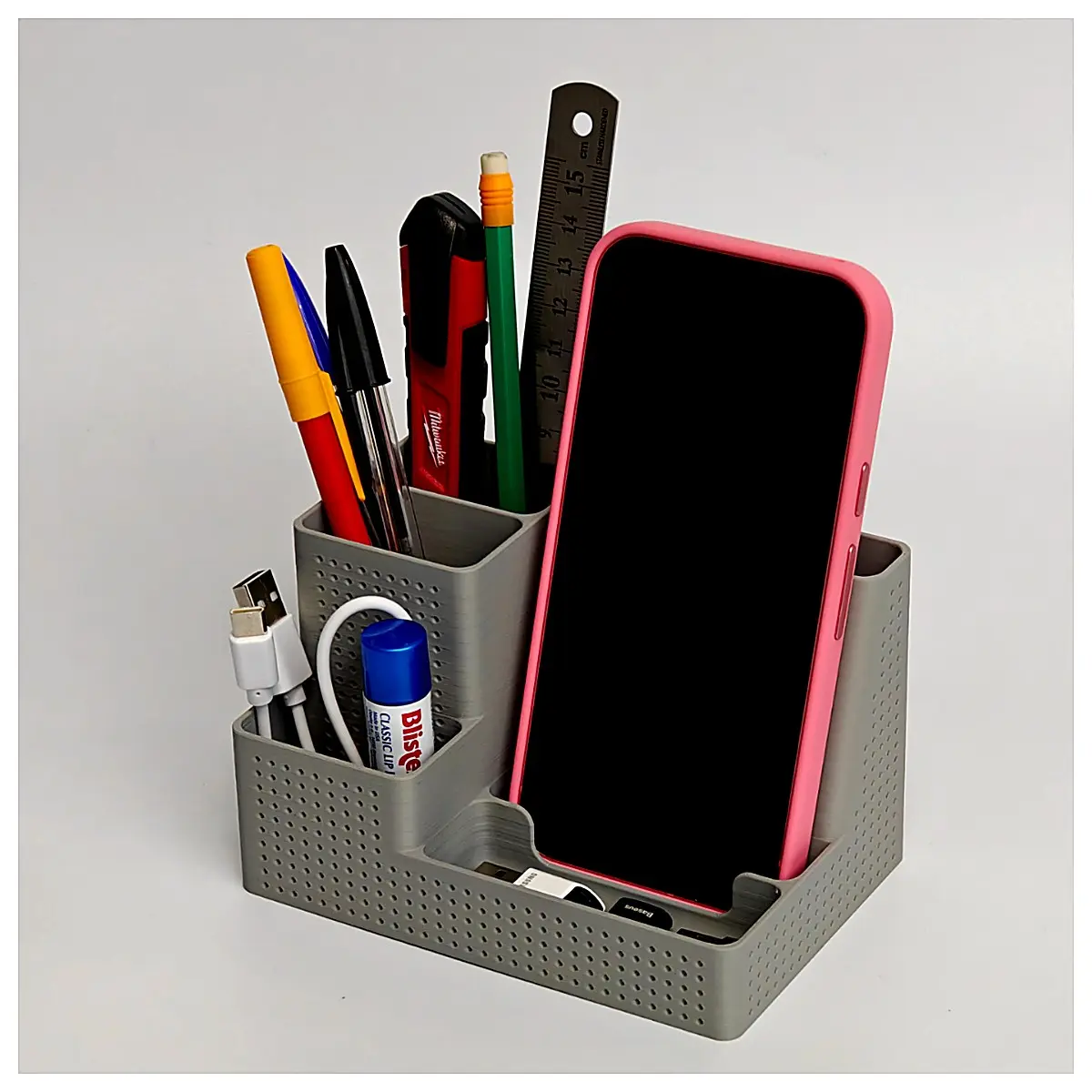 Pebble Minimalist Desktop Organizer Phone Stand Compact Storage Phone Holder Desk Organizer Accessories Mobile Stand Support