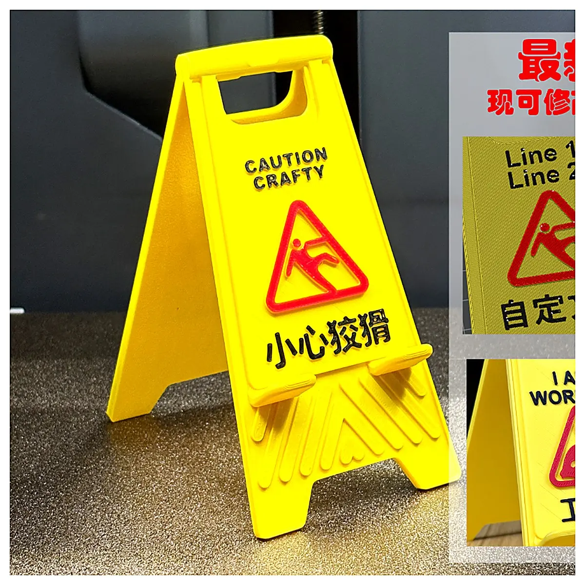 Warning Sign Phone Holder Charger Stand Foldable Car Mount Suspended Emergency Mobile Holder Quick Install