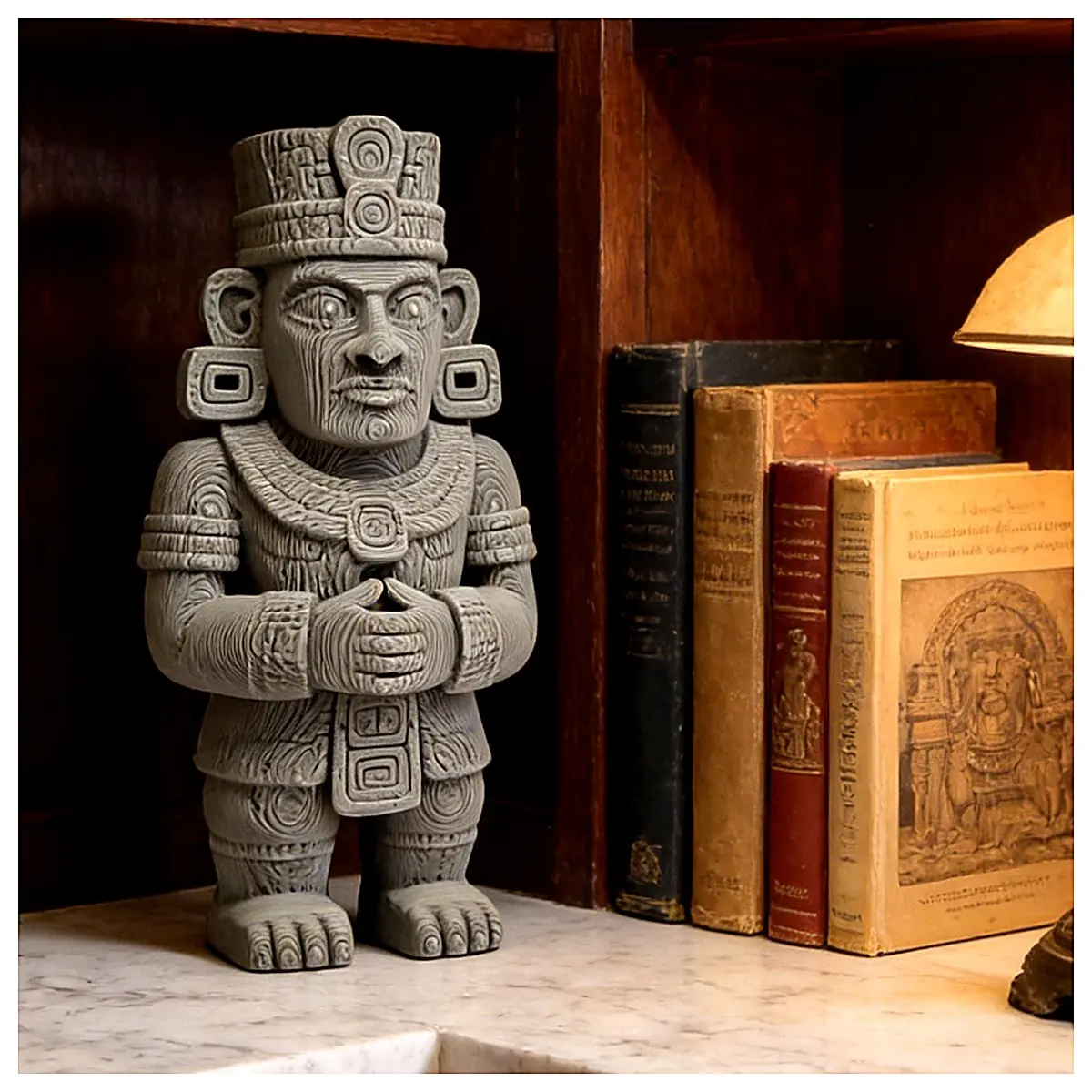 Mo Ai Stone Statue Tissue Box Paper Box Storage Container Decorative Accessory Figurine Parts Replacement