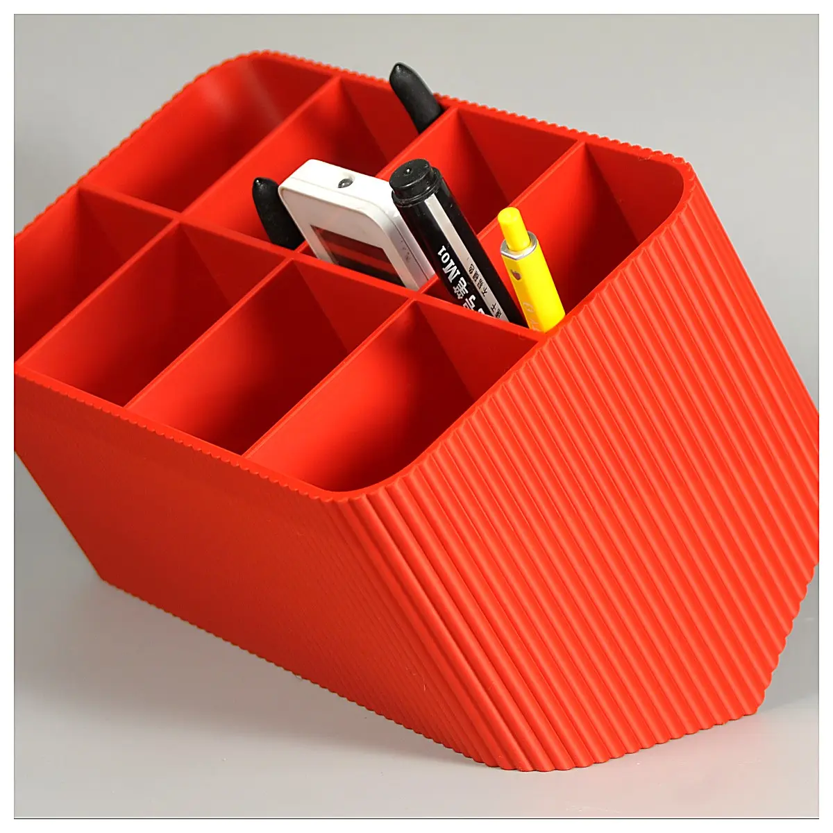 Apex Organizer Desktop Storage Box Spacious Multi Tier Shelves for Home Office Storage Container Organizer