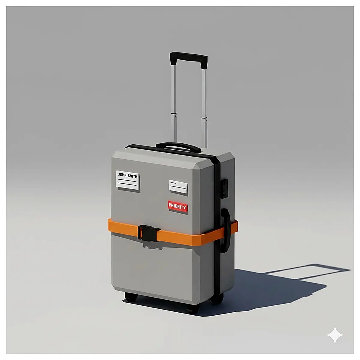 Low Poly Suitcase Travel Storage Bag Minimalist Fashion Casual Backpack Student School Bag Computer Bag