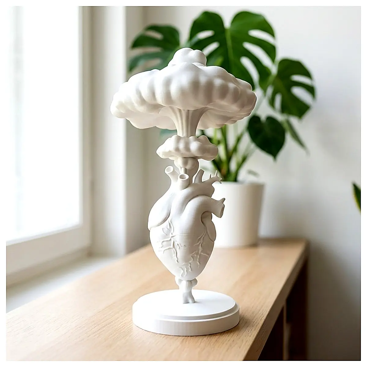 Sculpture Art Figurine Cloud Crown Decorative Accent Romantic Gift Indoor Decoration Art Piece