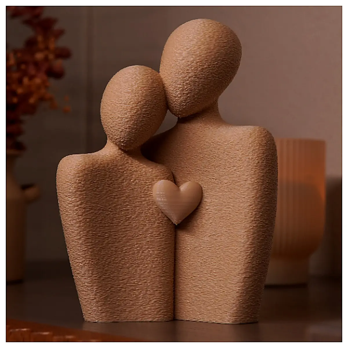 Valentine s Day Sculpture Gift Romantic Memorial Figure Love Statue Blessing Anniversary Present Sculpture Decor