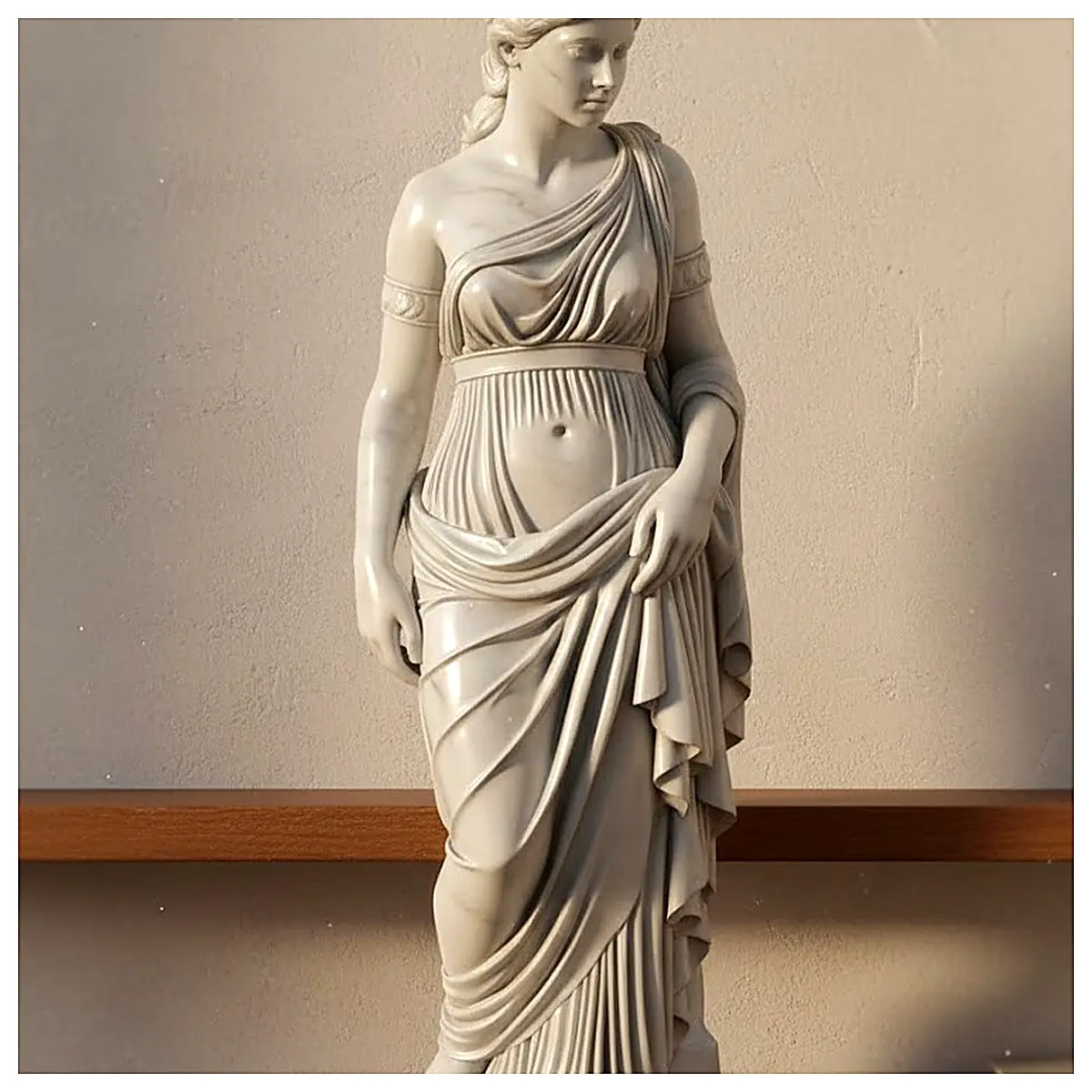 Greek Style Young Woman Statue Classical Goddess Decor Art Figurine Indoor Garden Ornament Antique Sculpture Home Decor Accessory