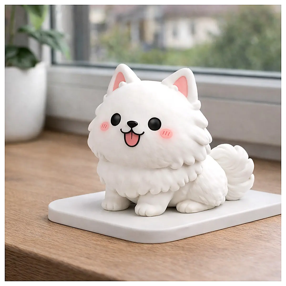 Q Version Pomeranian Cute Dog Model Toy Accessory Set Pet Merchandise Collection Dog Figure Character Model