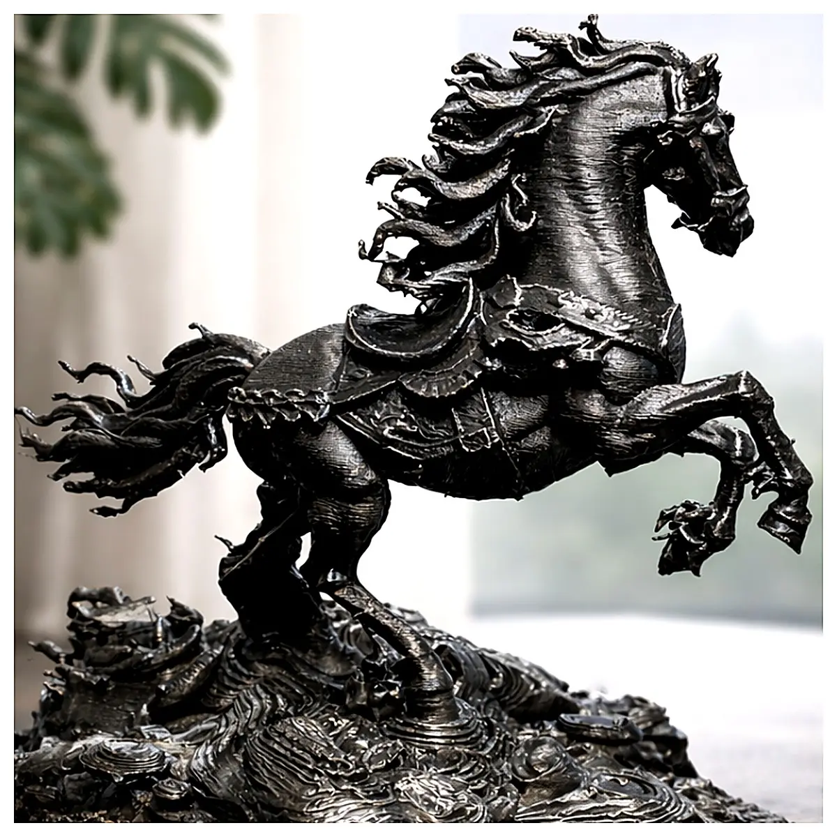 Magnificent Horse Sculpture Decorative Figurine Statue Art Piece Ornament Interior Decoration Ideal for Living Room Study Office