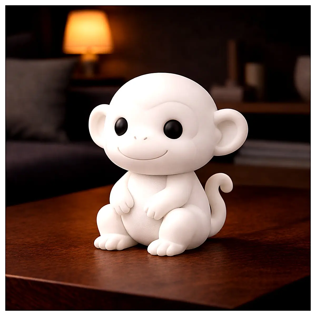 Q Craft Monkey Plush Toy Monkey Figurine Cute Monkey Decor Zodiac Animal Gift Monkey Collectible Festival Ornament Home Decoration