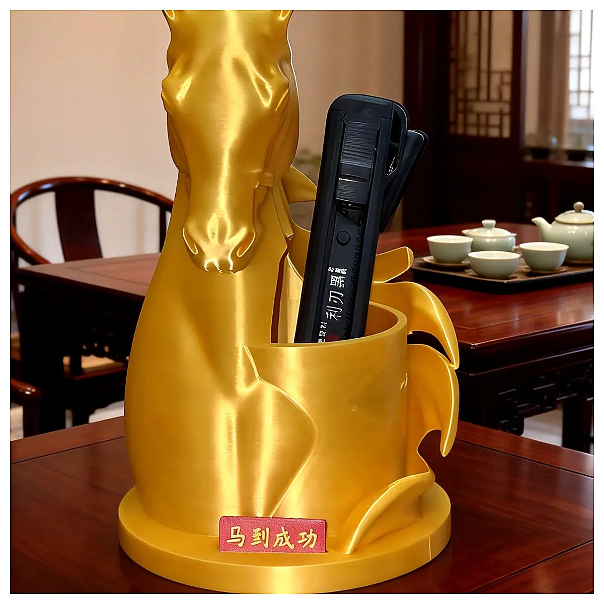 Year of the Horse Pencil Case Student Gift Creative Backpack Decoration Zodiac Blessing Learning Supplies Commemorative Gift