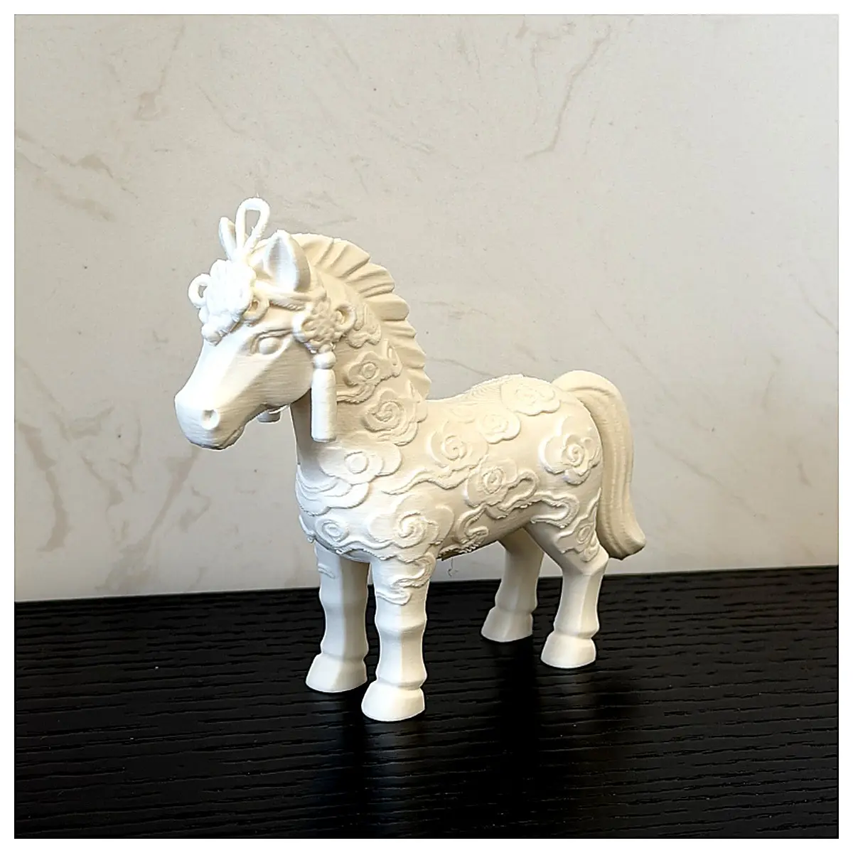 Fugu Yun Teng Lai Cai Xiao Ma Toy Horse Figurine Kids Birthday Gift Toddler Playtime Animal Plush Educational Toys