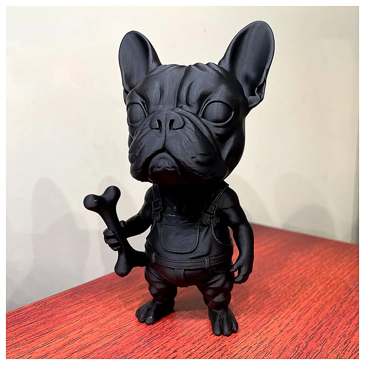 French Bulldog Statue Bone Companion Dog Figurine Pet Memorial Gift Dog Toy Indoor Decoration
