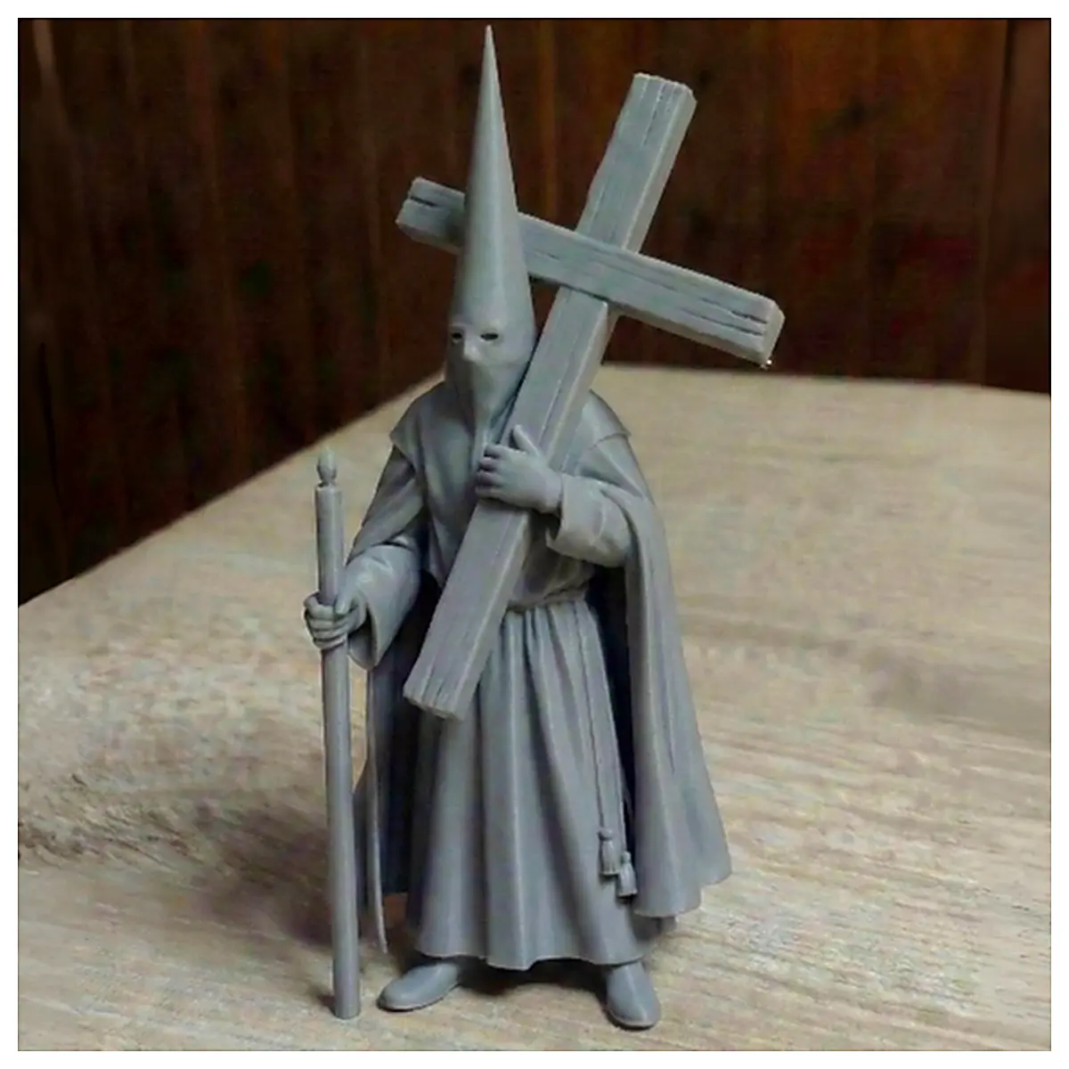 Crucifix with Cross Statue Biblical Jesus Figure Resurrection Art Mary Statue Christian Decor Religious Ornament