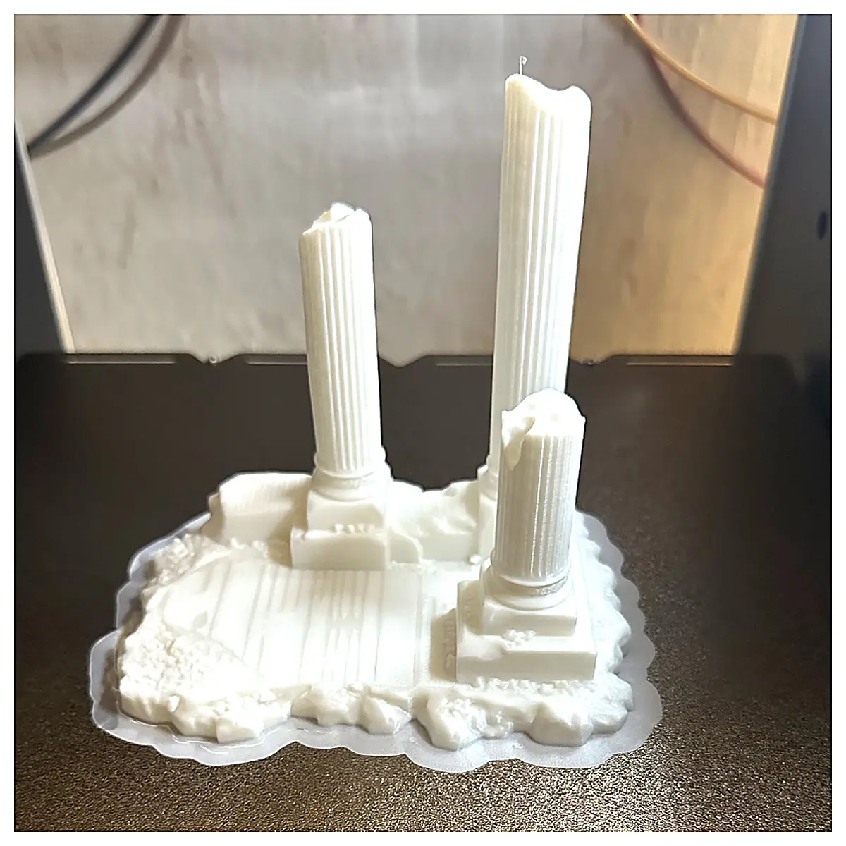 Ancient Greek Ruins Column Model Greek Site Perspective Architectural Model Column Design Archaeology Construction Detail