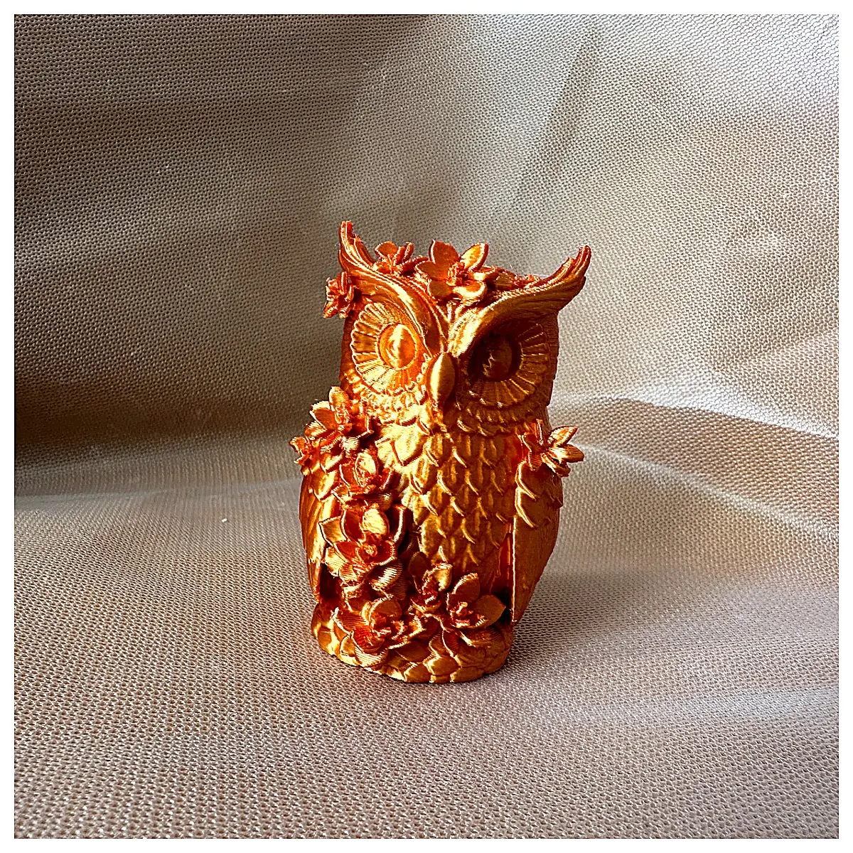 Flower Owl Figurine Decorative Bird Sculpture Home Decor Creative Desktop Ornament Friends Bird Shaped Decoration