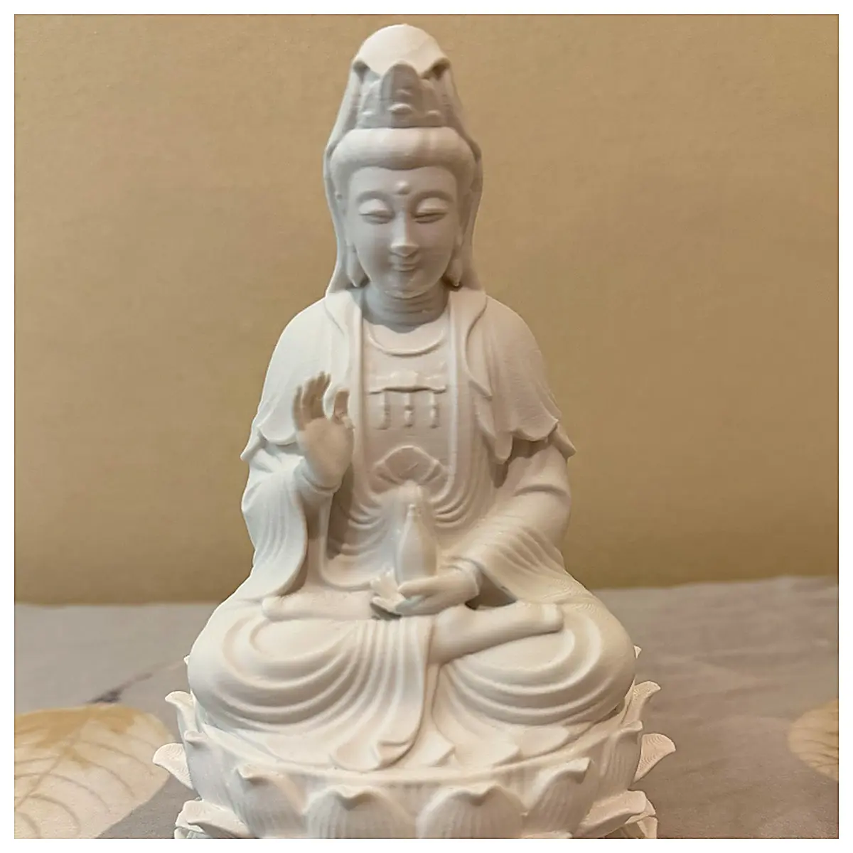 Buddha Statue Artwork Guan Yin Bodhisattva Buddhist Figure Meditation Decor Offerings Zen Decoration