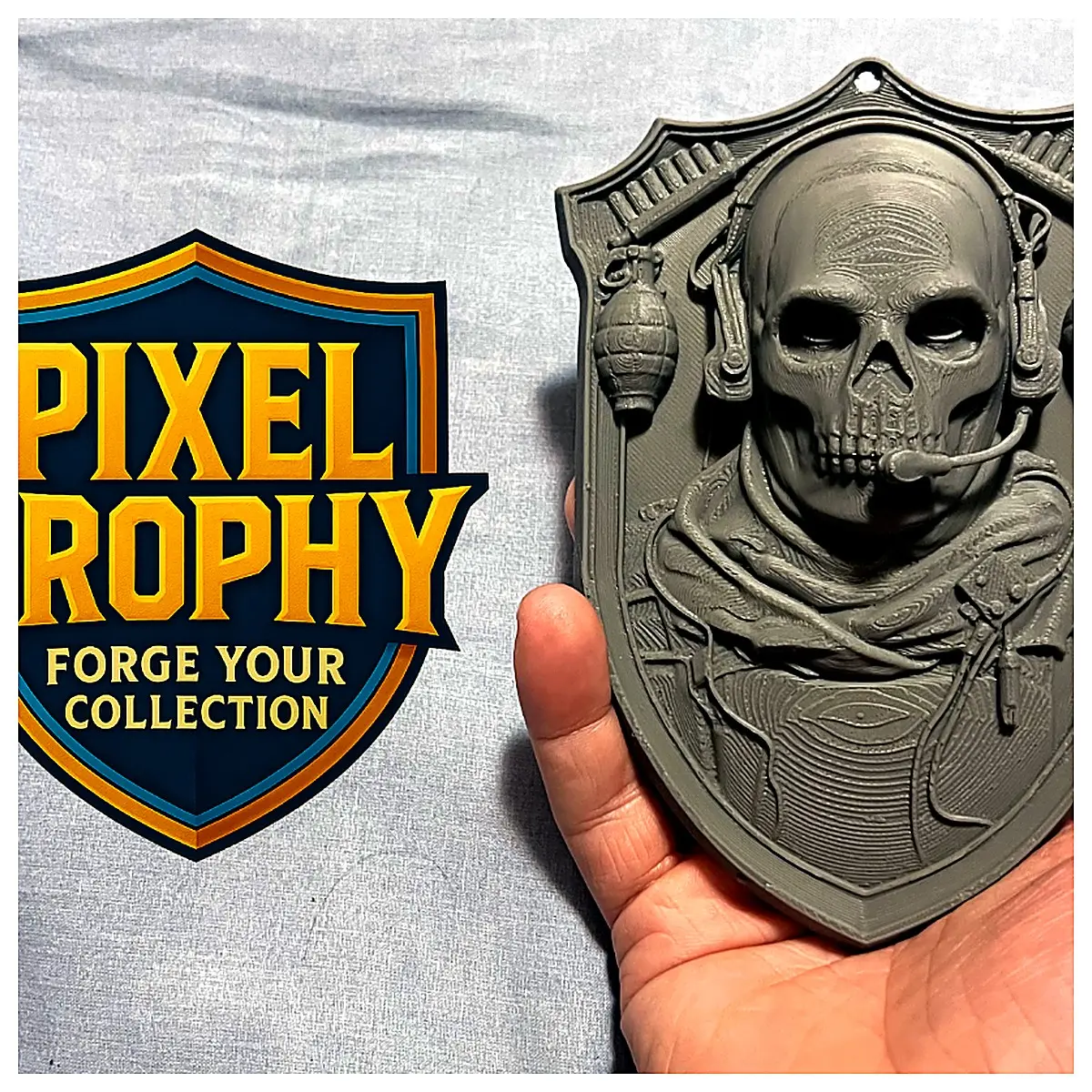 Trophy Pixel Trophy Ghost Theme Gaming Collectible eSports Trophy Prize Collectible