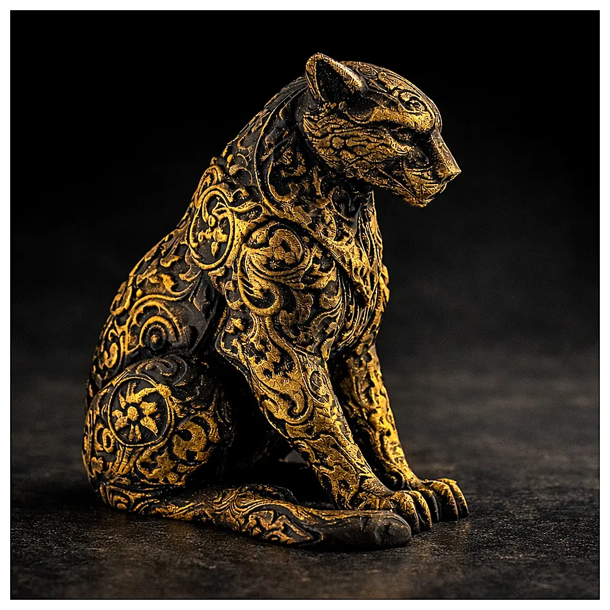 Gothic Lion Model Figure Realistic Display Model Animal Figurine Collectible Desktop Decoration Scene Setting