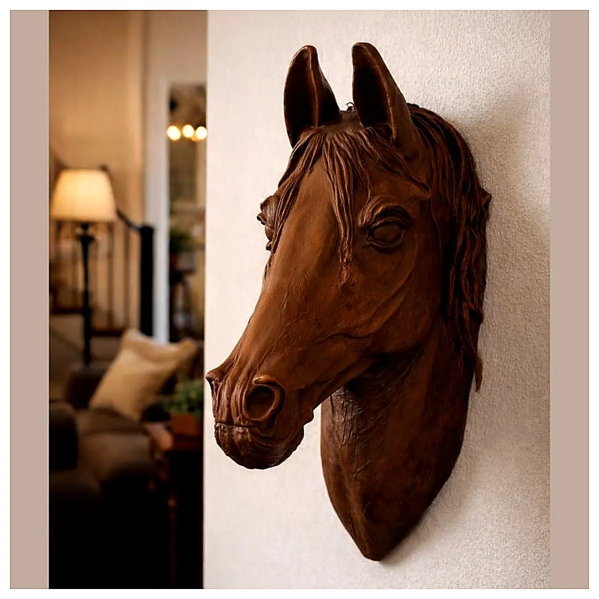 Wall Mounted Bust Sculpture Art Decor Hanging Ornament Indoor Decoration Accessory Wall Art Piece Decorative Figurine