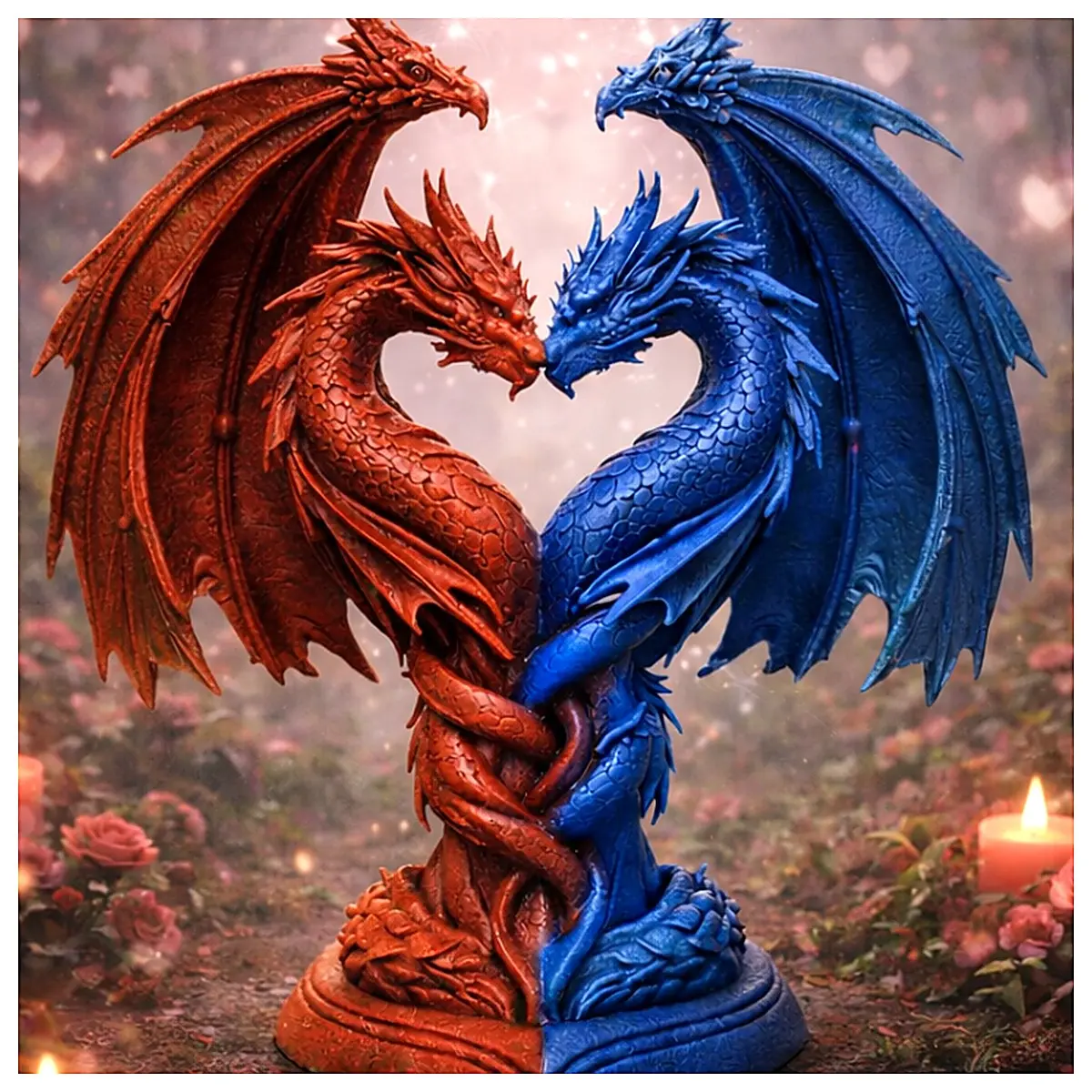 Loving Dragons Valentine s Edition Romantic Gift Love Decor Surprise Decor Memorial Gift Festive Decoration Valentine s Day Ornament