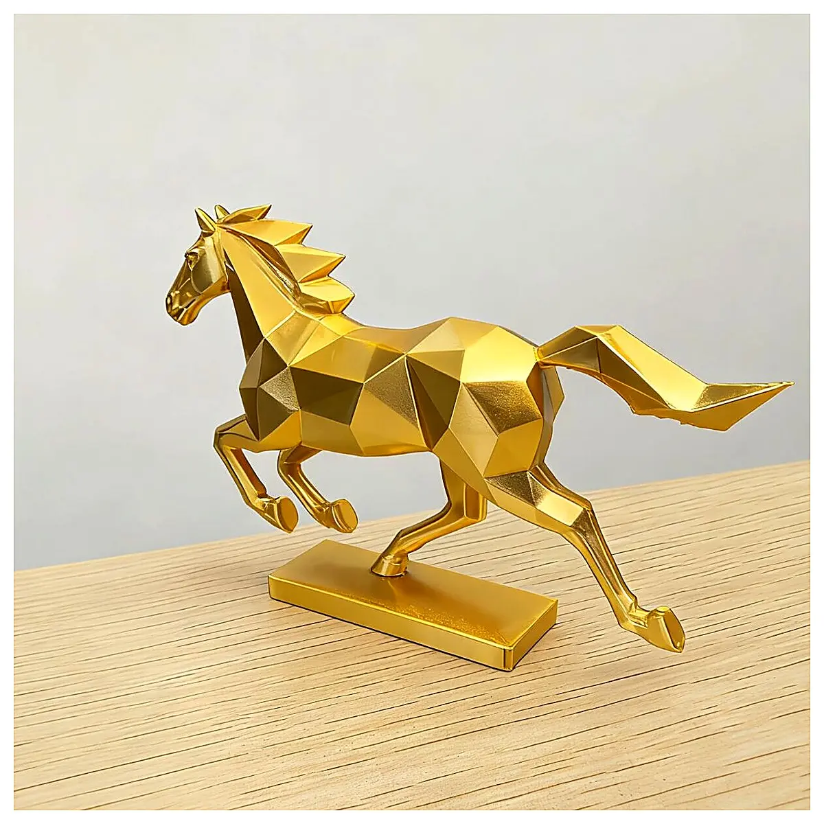 Golden Galloping Horse Figurine Horse Sculpture Horse Model Horse Decoration Horse Art Piece Desktop Ornament Gift Collectible Auspicious Symbol