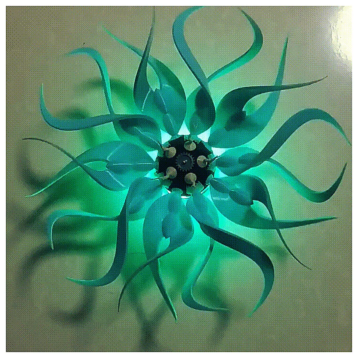Dynamic Mechanical Flower Aesthetic Kruss Glowing 3D Printed Flower Dance Props Decorative Figurine Creative Gift