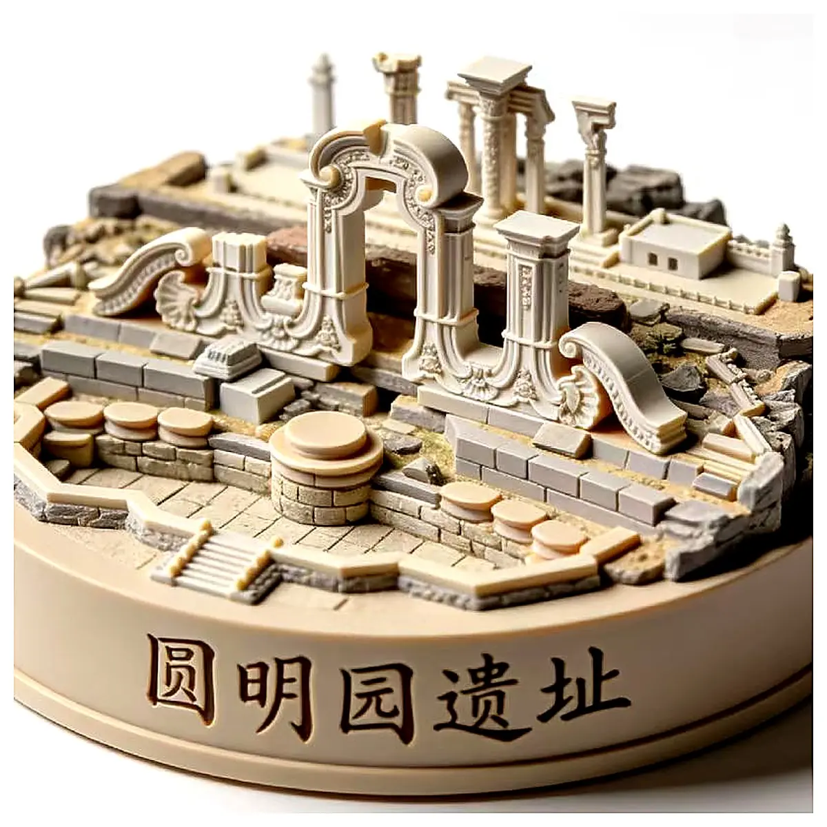 Yuanmingyuan Miniature Water Law Model Landscape Historical Site Garden Decoration Landscape Ornament Simulation Decoration