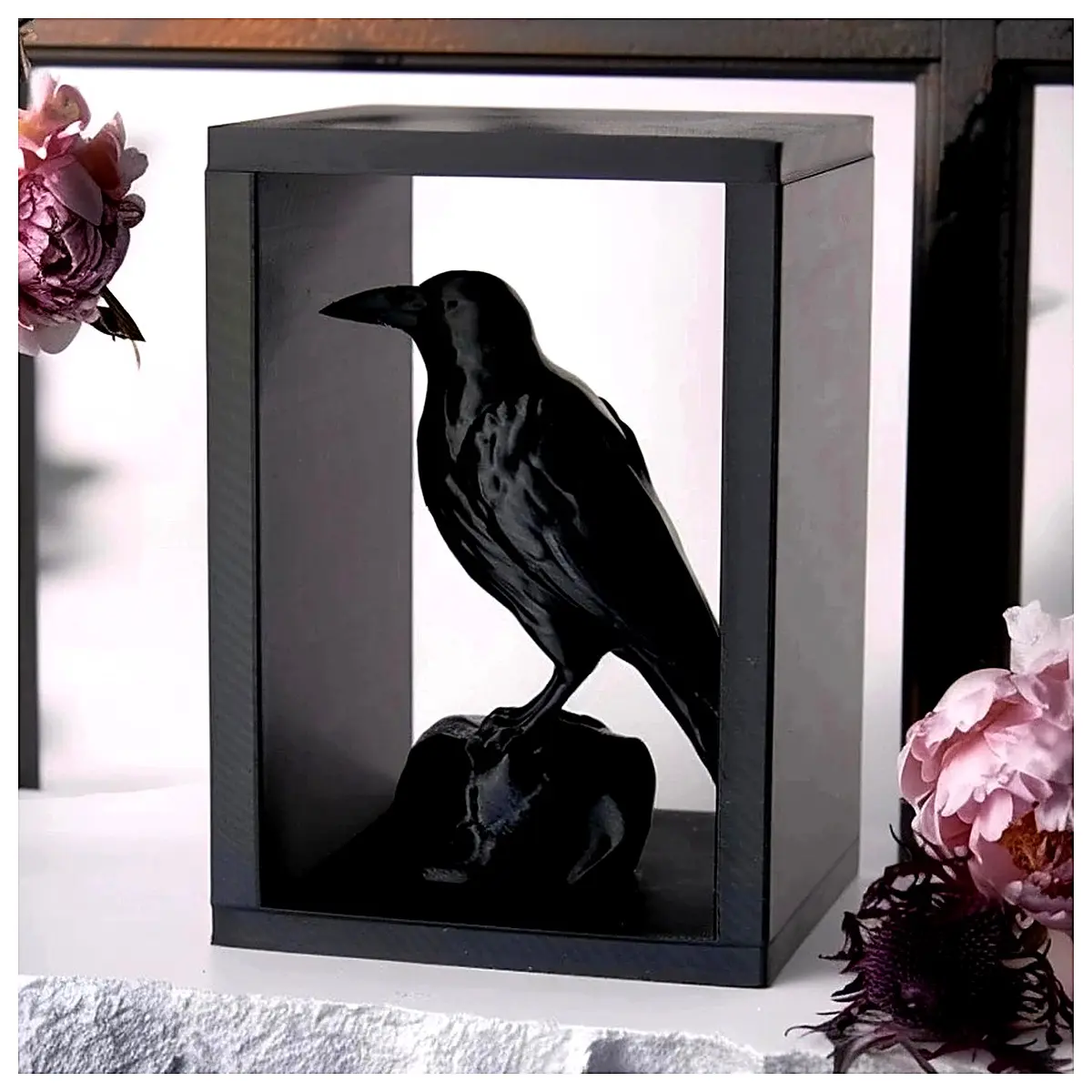 Crow Perching Shelf Decor Bookworm Shelf Decoration Hanging Ornament Wall Decor Desktop Figurine Study Room Collection Item