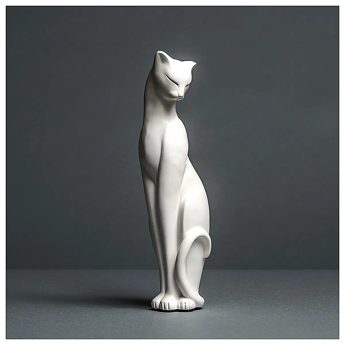 Cat Figurine Cat Statue Pet Decoration Tabletop Decor Creative Gift Small Cat Figure
