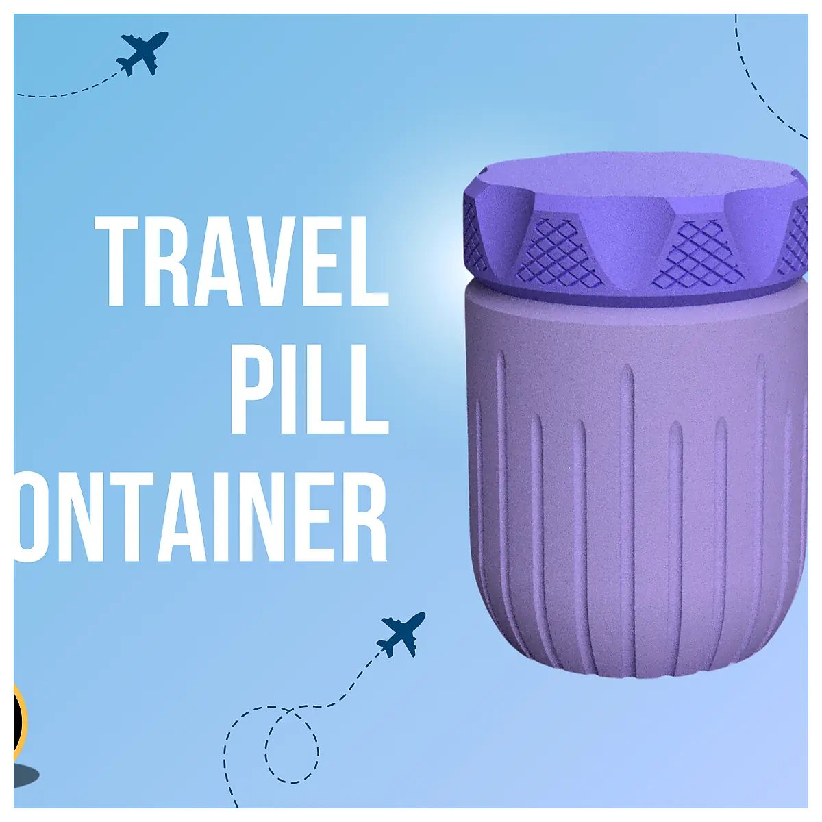 Travel Pill Organizer Multi Pill Container Portable Medication Organizer Quick Access Supplement Case
