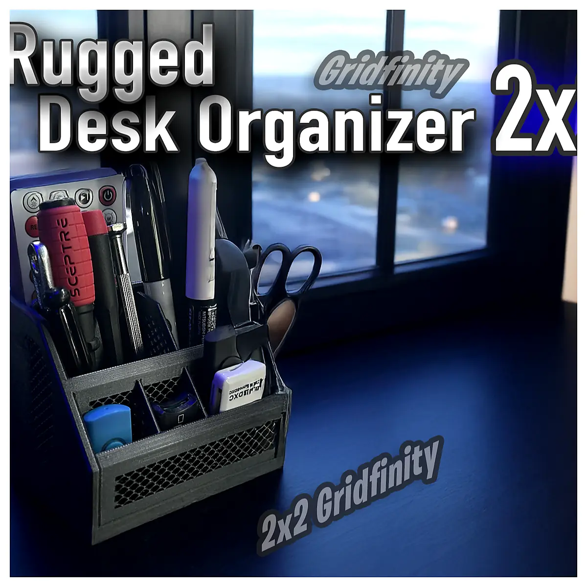 Gridfinity 2x2 Desktop Organizer Grid System Storage Cubes Accessories Parts Repair