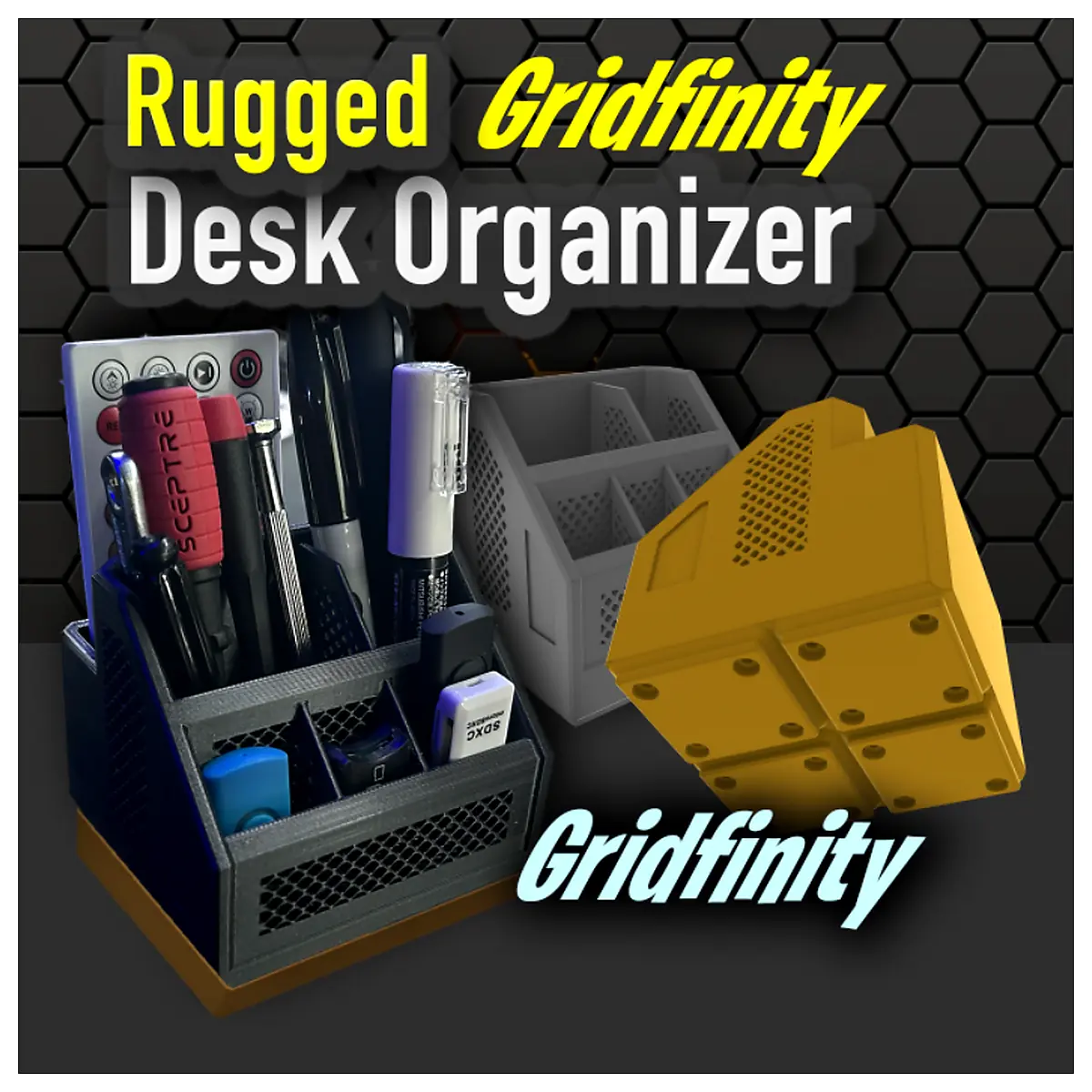 Gridfinity 2×2 Desktop Organizer Grid System Storage Cubes Accessories Parts Repair
