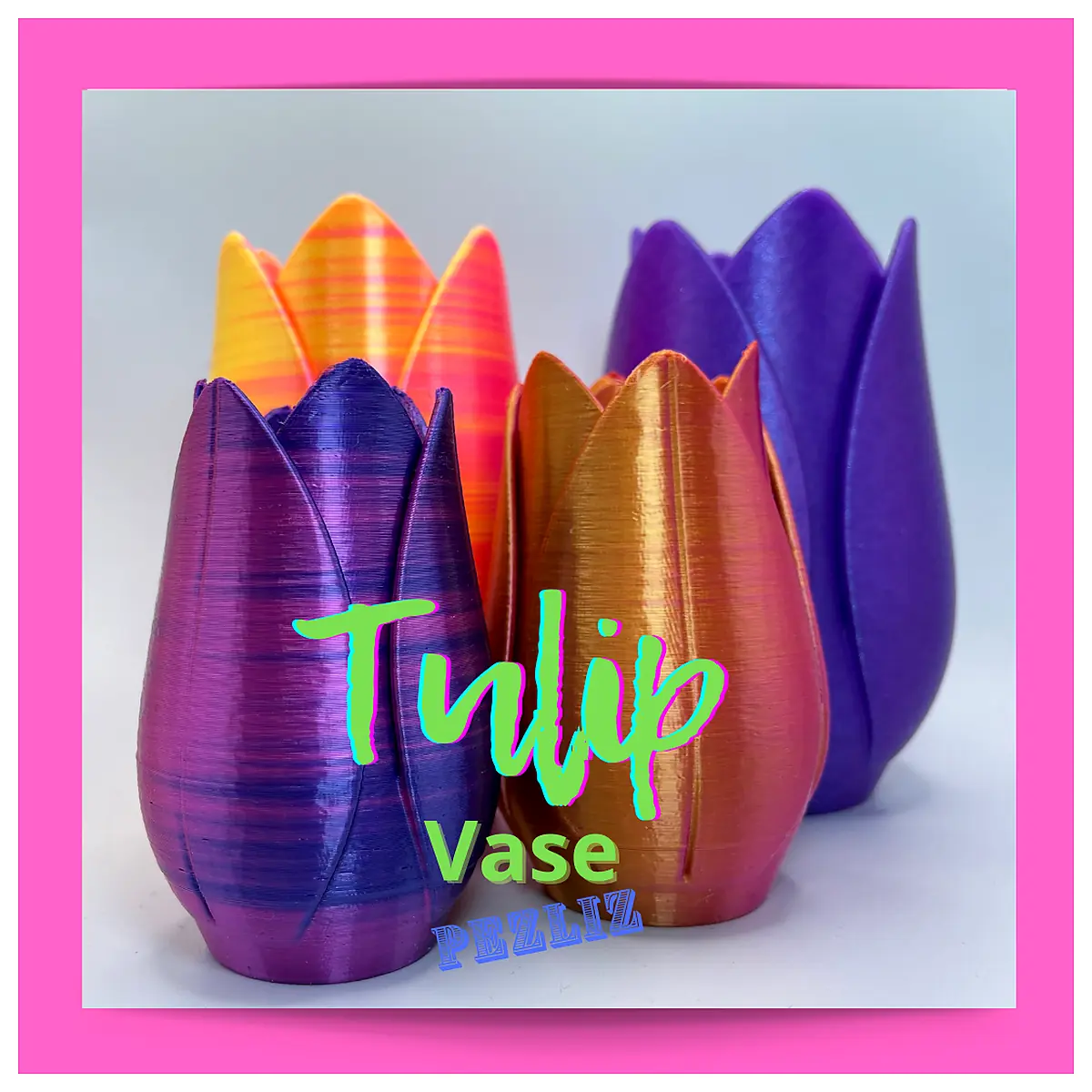 Tulip Vase Modern Simple Decorative Flower Jar Tabletop Floral Container Wedding Party Flower Holder European Style Creative Gift