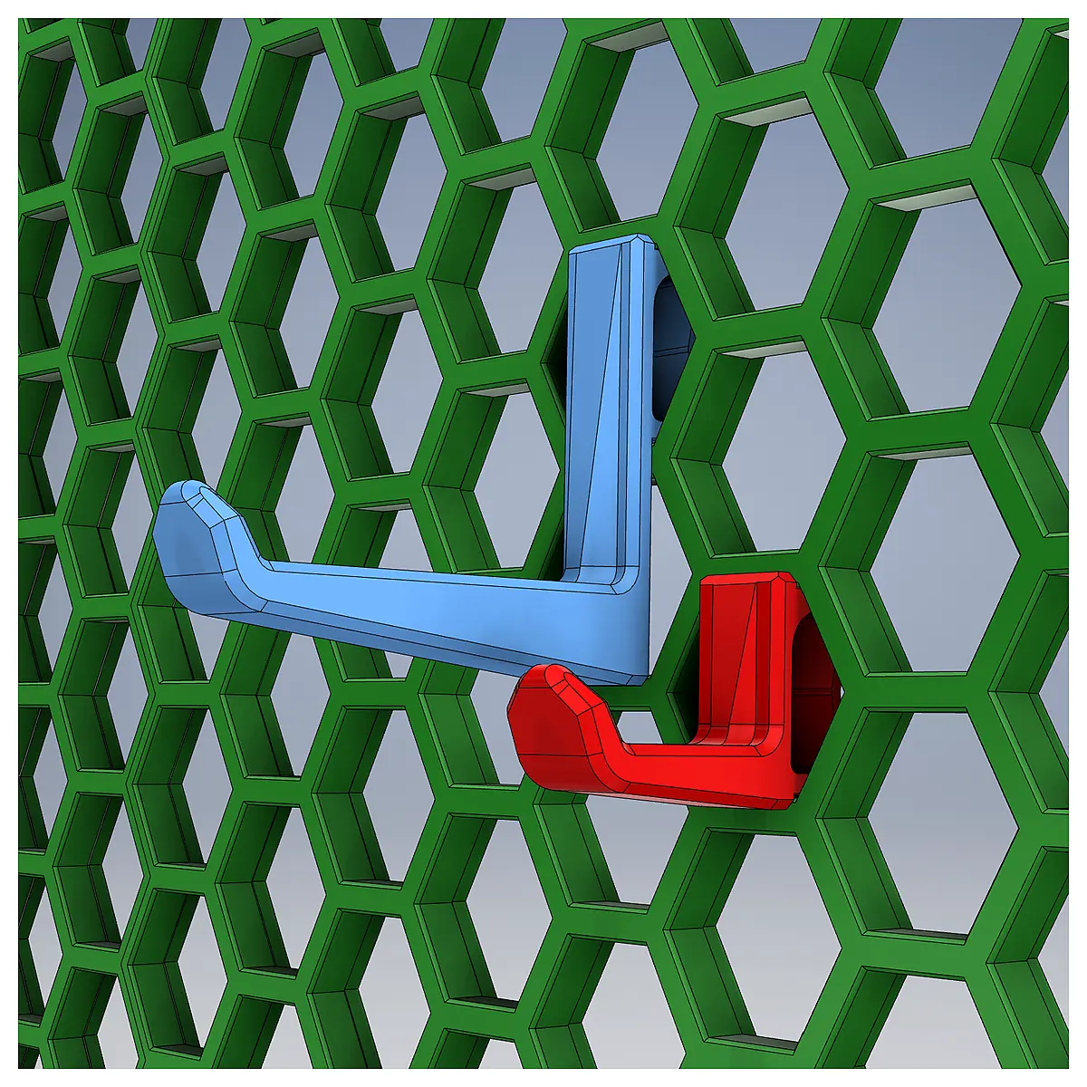 Wall Hooks No Screws Honeycomb Storage Strong Hooks Single Piece No Supports HSW Hanging Fixation