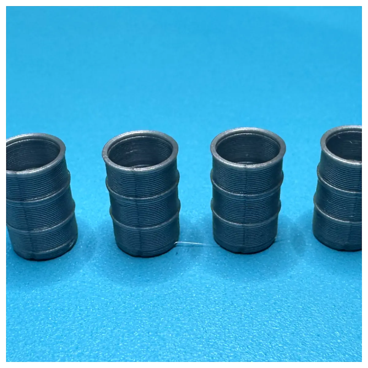 HO Scale Open Top Oil Drum Model Car Parts Transport Accessories Rail Model Scene Accessories Transport Model