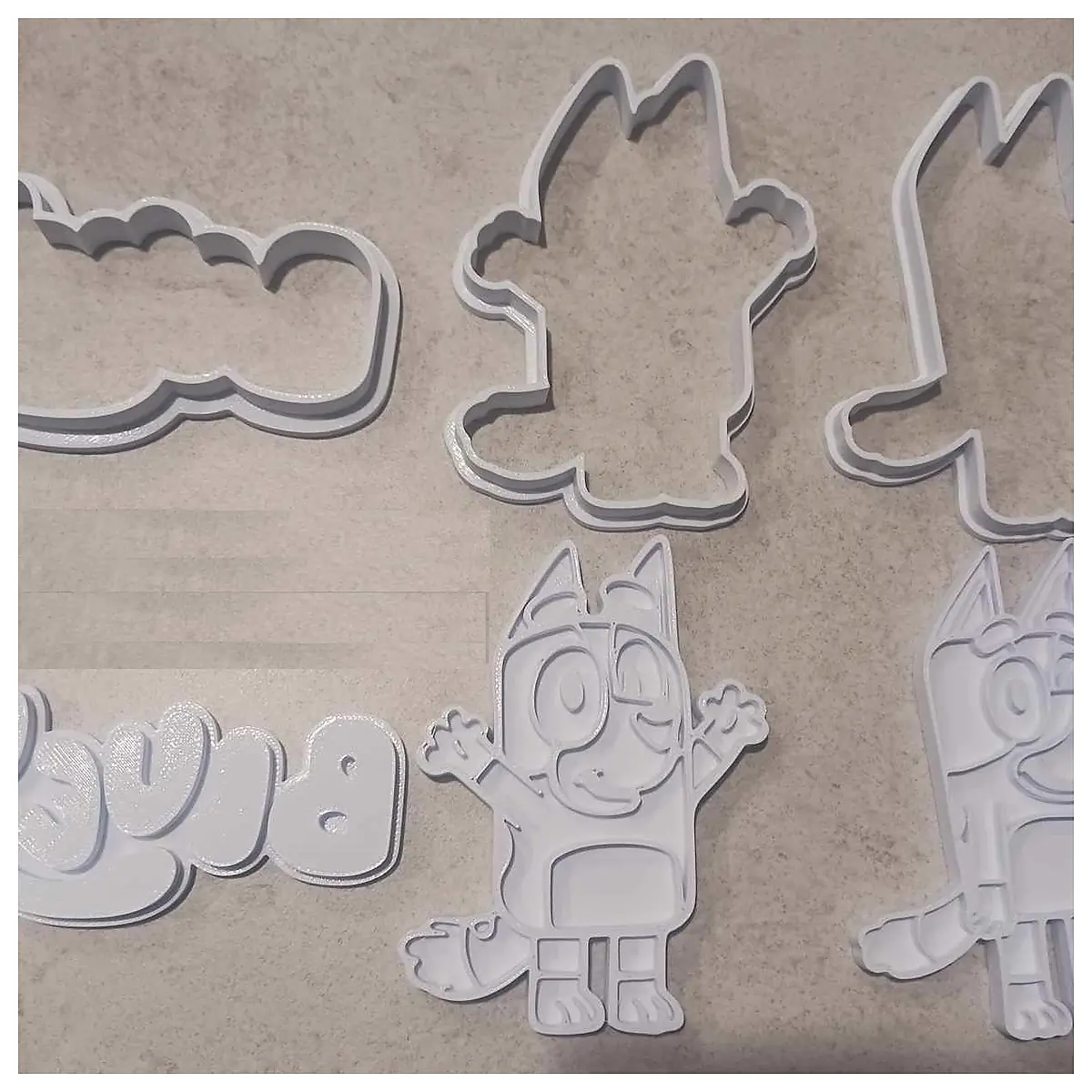 Bluey Cookie Cutters Stamps Bluey Toys Party Supplies Cake Decorating Tools Kids Birthday Gift