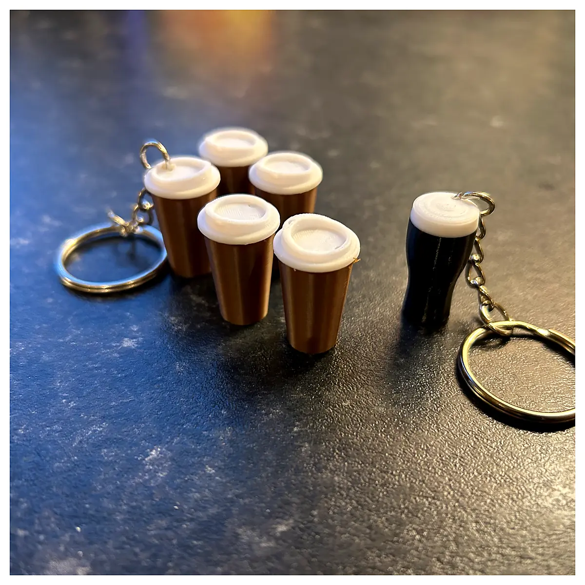 Coffee Cup Keychains Car Keyring Mobile Decoration Creative Gift Accessories Keychains Parts