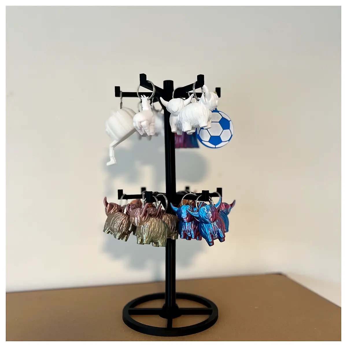 Spinning Keychain Display Stackable Promo Stand Display Fixture Sales Display