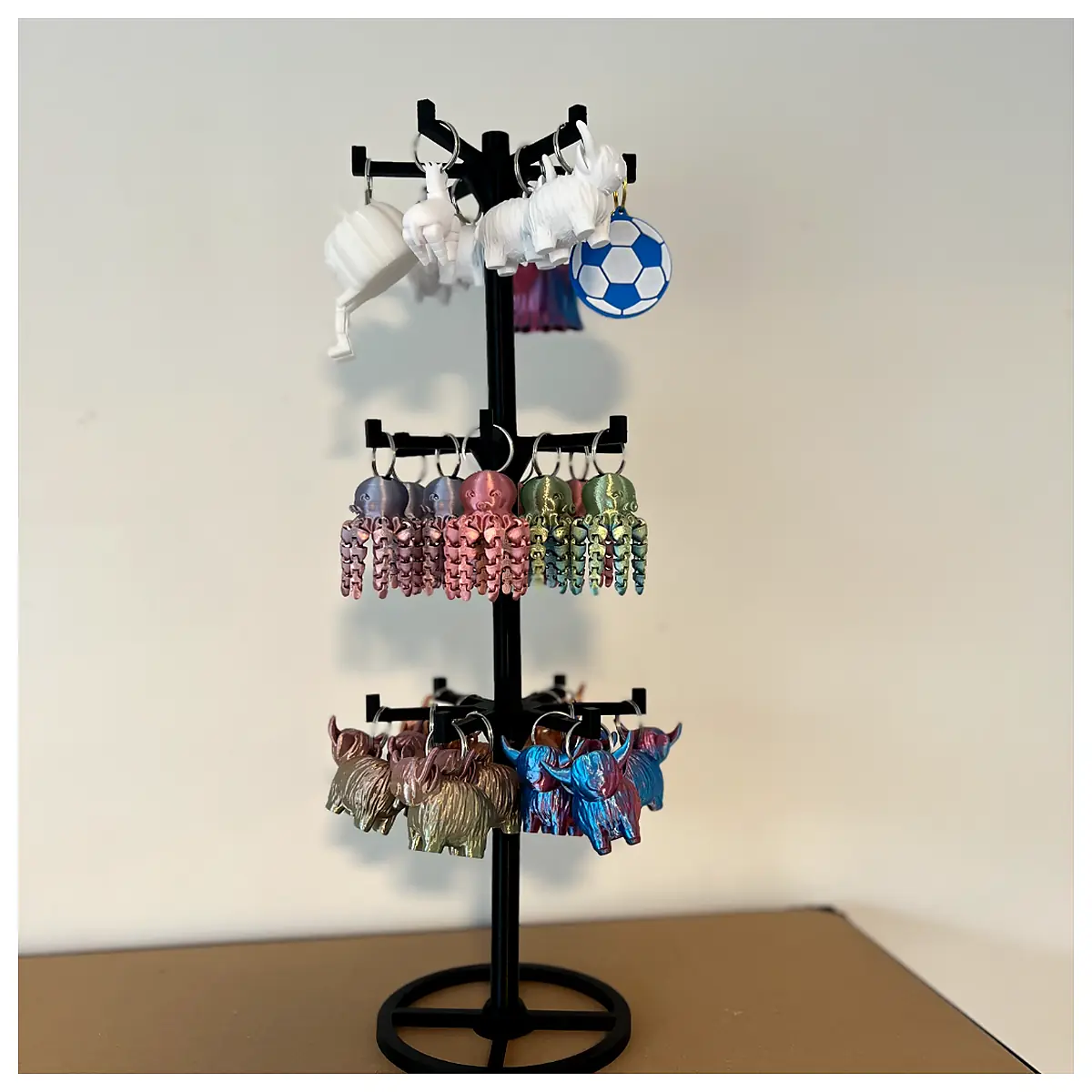Spinning Keychain Display Stackable Promo Stand Display Fixture Sales Display