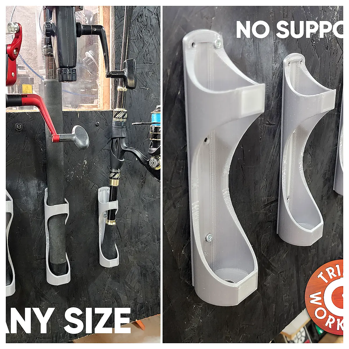 Fishing Pole Holder Wall Mount Any Fishing Rod Holder Wall Mount Fishing Accessory Support
