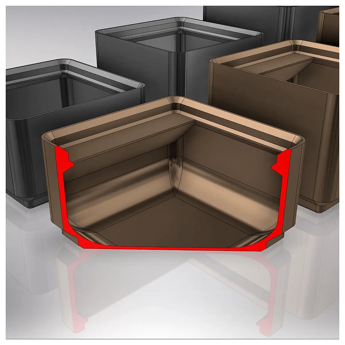 Gridfinity Deep 1×1 Divider Bins Organization System Storage Parts Repair