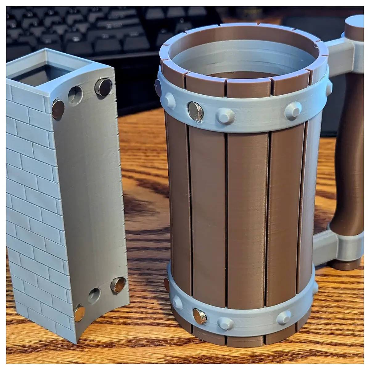 Dwarven Mug Magnetic Dice Tower Dice Storage Tabletop Game Dice Toy Universal Dice Accessories Repair Parts