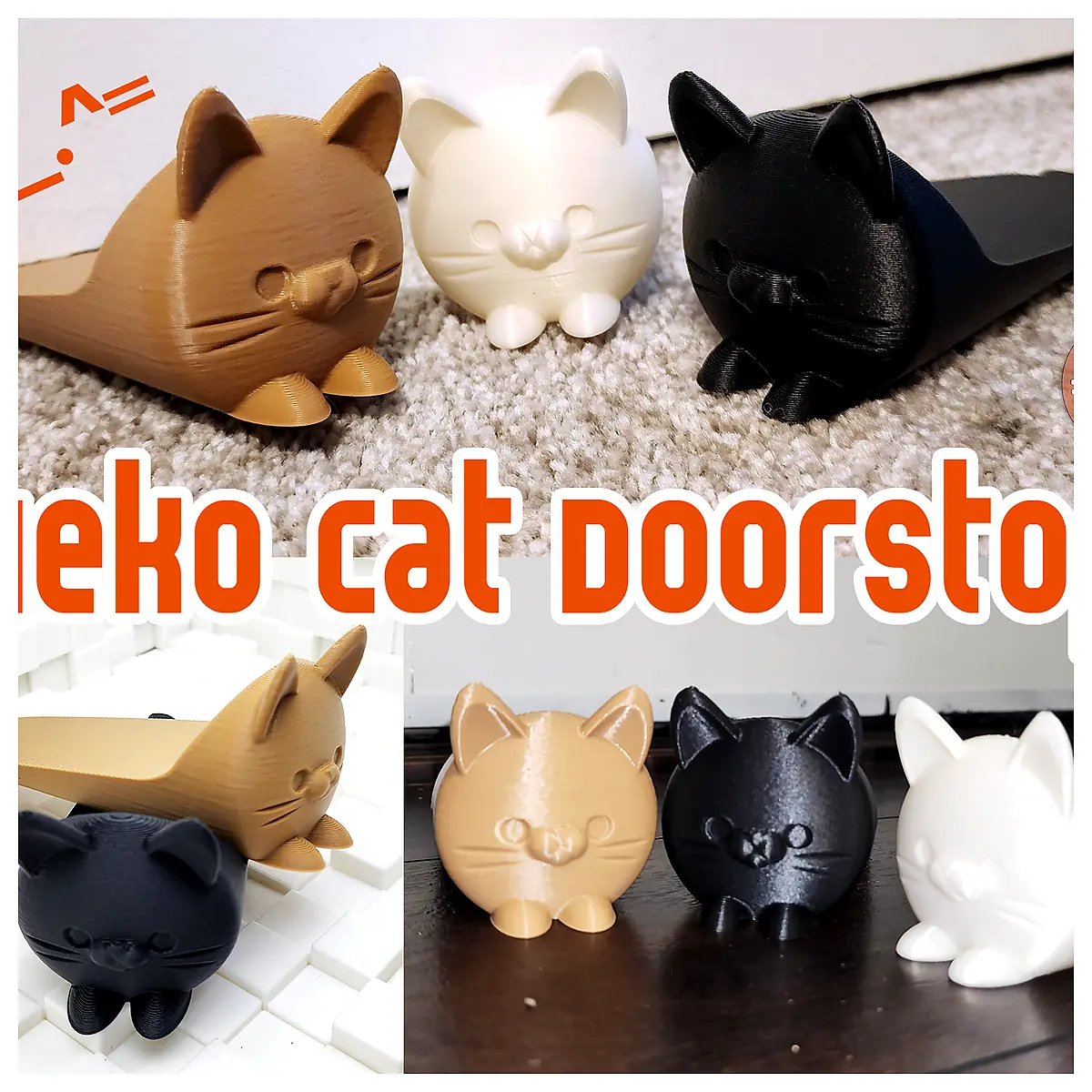 Cat Doorstop No Support Creative Figurine Kitty Decor Pet Stand Creative Gift