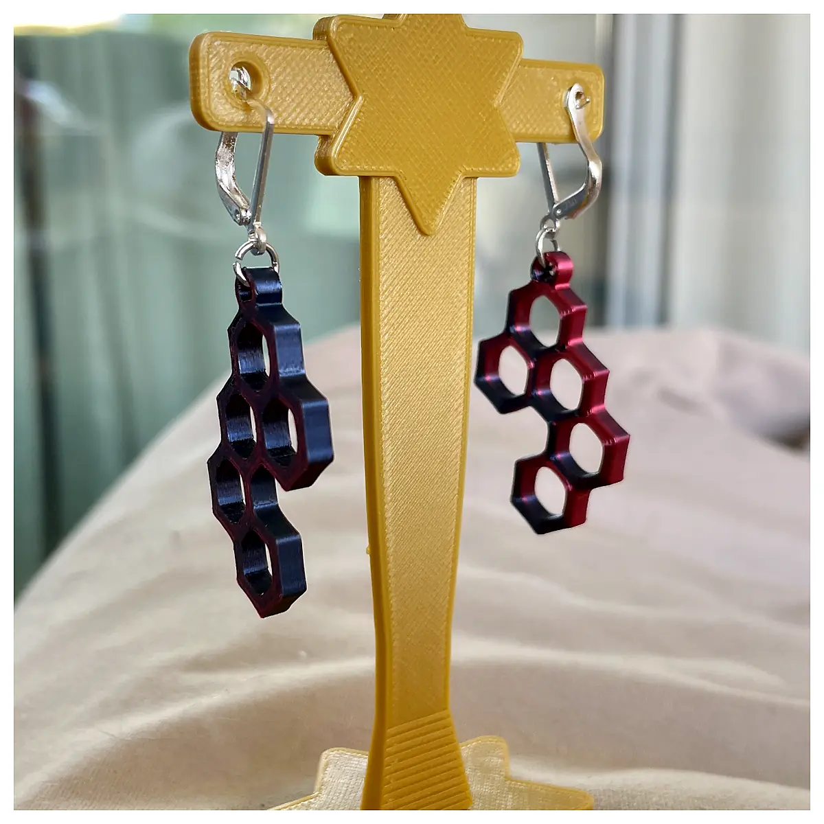 Honeycomb Earrings Elegant Fashion Jewelry Geometric Design Accessories Buy Now