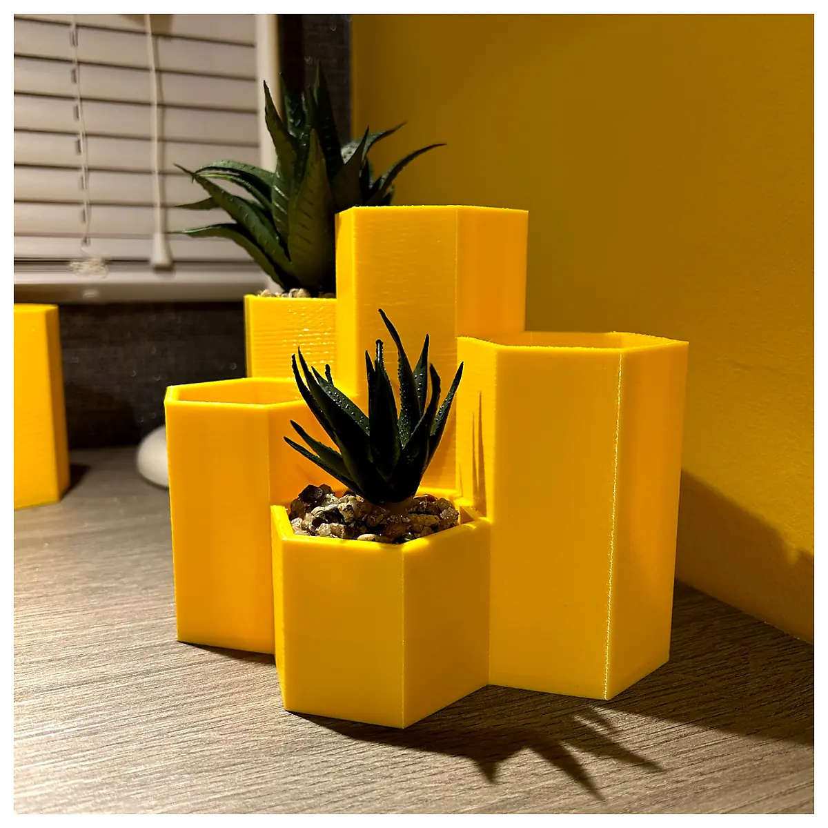 Succulent Desk Tidy Cactus Holder Organizer Decorative Planter Green Succulents Office Decor Storage